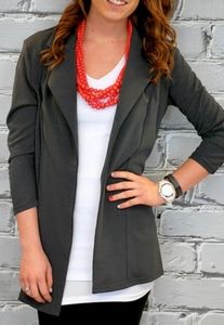 Charcoal grey casual blazer